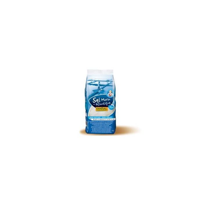 Sal Marina Atlántica Fina Sin Refinar 1Kg. Potenciador Sabor, Conservante - Recolectada Manualmente