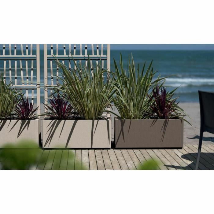 Jardinera Ethica rectangular 80 cm con enrejado de tiza 4 Jardinera Ethica rectangular 80 cm con enrejado de tiza 4