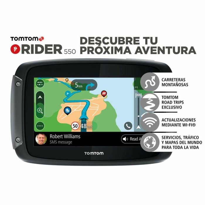 TomTom TTRID550PRE GPS Moto RIDER 550 Premium Pack, Pantalla 4.3", Mapa Mundial, TomTom Traffic, Alertas Peligro, Manos Libres 36