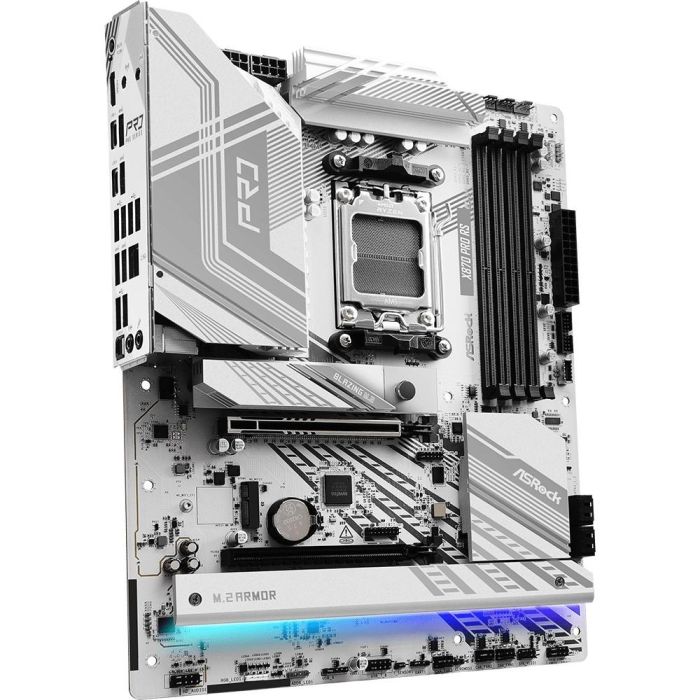 ASRock X870 PRO RS AMD X870 Socket AM5 ATX, Compatible con Ryzen 7000/8000/9000 Series, DDR5, PCIe 5.0, SATA III, RAID 0/1/10, 2.5G LAN 4 ASRock X870 PRO RS AMD X870 Socket AM5 ATX, Compatible con Ryzen 7000/8000/9000 Series, DDR5, PCIe 5.0, SATA III, RAID 0/1/10, 2.5G LAN 4