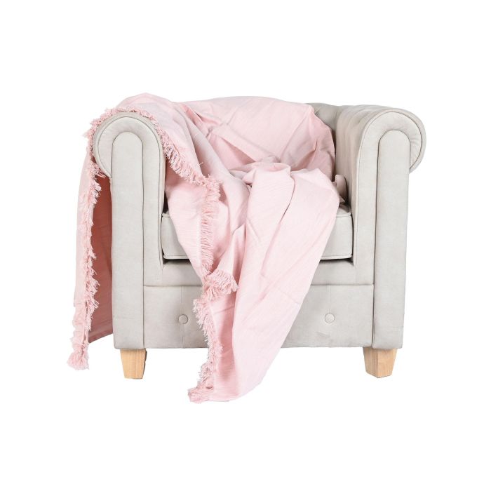 Plaid Basicos DKD Home Decor Rosa Blanco 260 x 0.2 x 160 cm (2 Unidades) 3 Plaid Basicos DKD Home Decor Rosa Blanco 260 x 0.2 x 160 cm (2 Unidades) 3