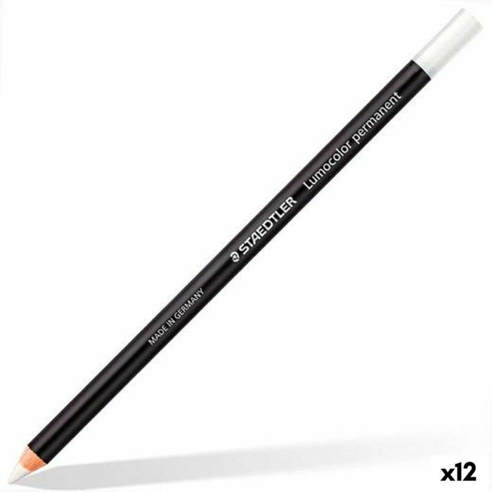 Lápices Staedtler Lumocolor Permanent Glasochrom Permanente Blanco (12 Unidades) 0 Lápices Staedtler Lumocolor Permanent Glasochrom Permanente Blanco (12 Unidades) 0