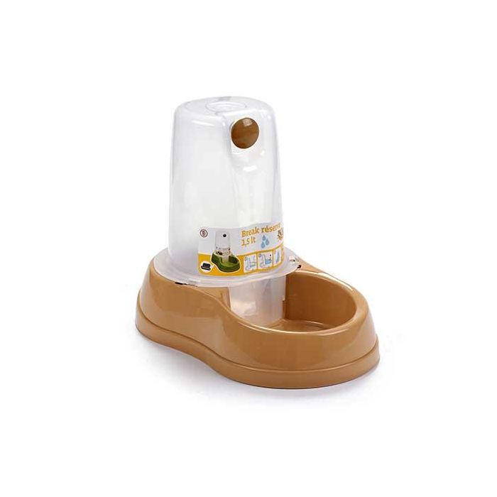 Bebedero 1,5L Beige Stefanplast 18X22CM (8 Unidades) Bebedero 1,5L Beige Stefanplast 18X22CM (8 Unidades)