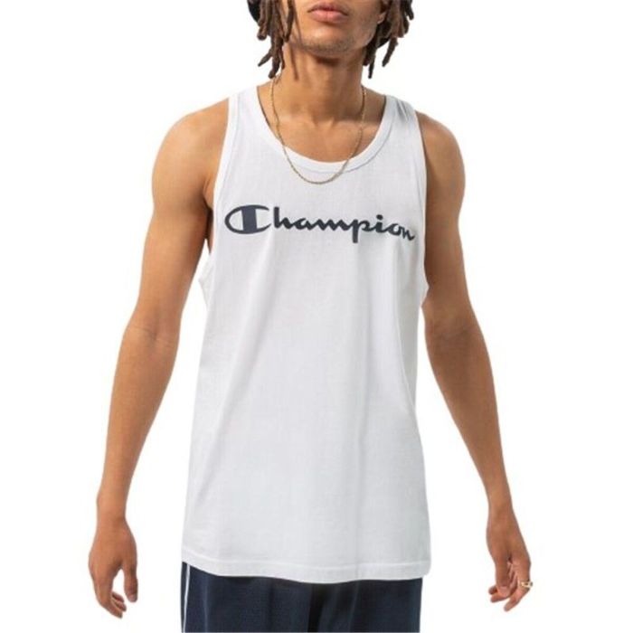 Camiseta para Hombre sin Mangas Champion Tank Top Blanco 0 Camiseta para Hombre sin Mangas Champion Tank Top Blanco 0