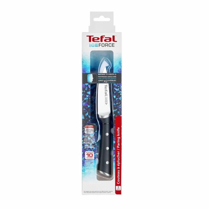 Cuchillo de Cocina Tefal K2320514 ICE FO Negro Acero Inoxidable 9 cm 1 Cuchillo de Cocina Tefal K2320514 ICE FO Negro Acero Inoxidable 9 cm 1