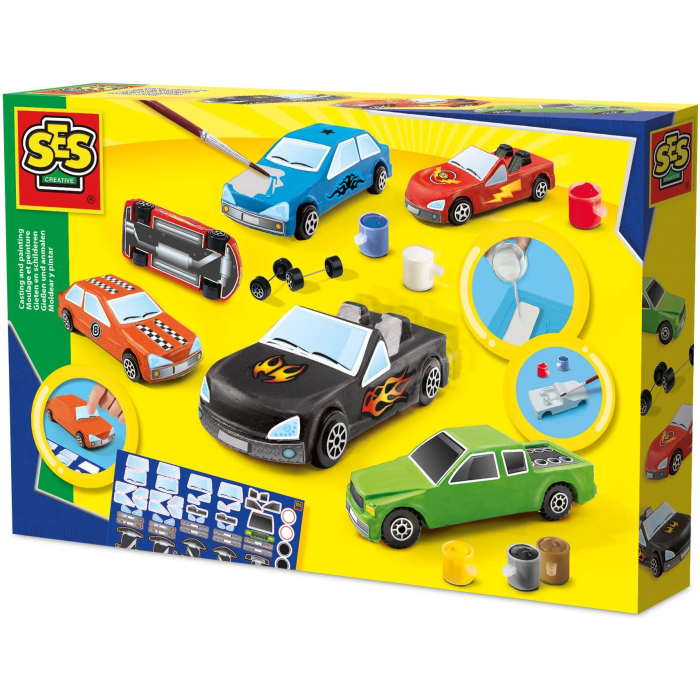Ses Creative Kit para Moldear y Pintar Coches de Yeso para Hacer Autos que Ruedan 0 Ses Creative Kit para Moldear y Pintar Coches de Yeso para Hacer Autos que Ruedan 0