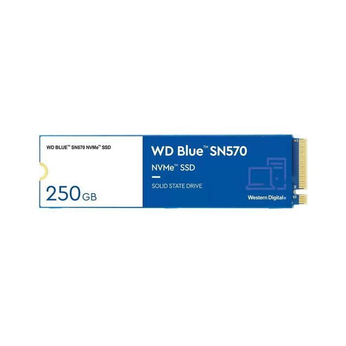 Western Digital WD Blue SN570 SSD M.2 2280 250GB PCIe Gen3 x4 NVMe Lectura 3300MB/s Escritura 1200MB/s