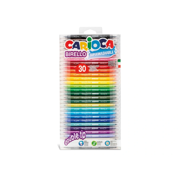 Carioca Rotulador Birello Doble Punta Blister 30 Unidades Colores Surtidos Tinta Superlavable 1