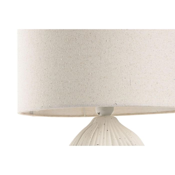 DKD Home Decor Lámpara Sobremesa Urban Cerámica y Poliéster Crudo 34 x 64 x 34 cm (Bombilla E27 Incluida) 3 DKD Home Decor Lámpara Sobremesa Urban Cerámica y Poliéster Crudo 34 x 64 x 34 cm (Bombilla E27 Incluida) 3