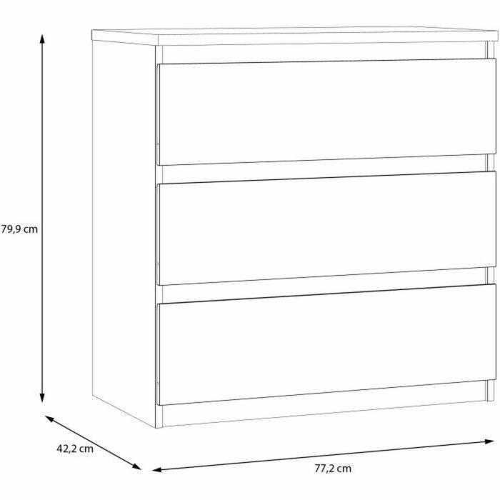 Cómoda CHELSEA Gris Antracita 77,2 x 42,2 x 79,9 cm 1