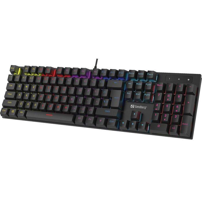 Sandberg Teclado Mecánico Gaming con 105 Teclas, Placa de Metal Resistente y Distribución Alemana 0 Sandberg Teclado Mecánico Gaming con 105 Teclas, Placa de Metal Resistente y Distribución Alemana 0
