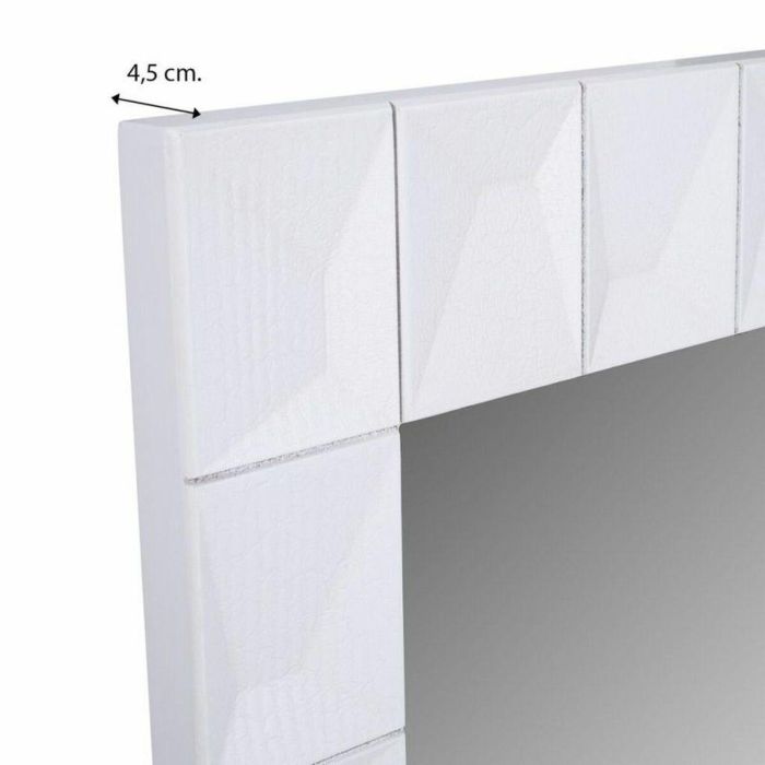 Espejo de pared Alexandra House Living Blanco 4 x 119 x 84 cm Rectangular 1