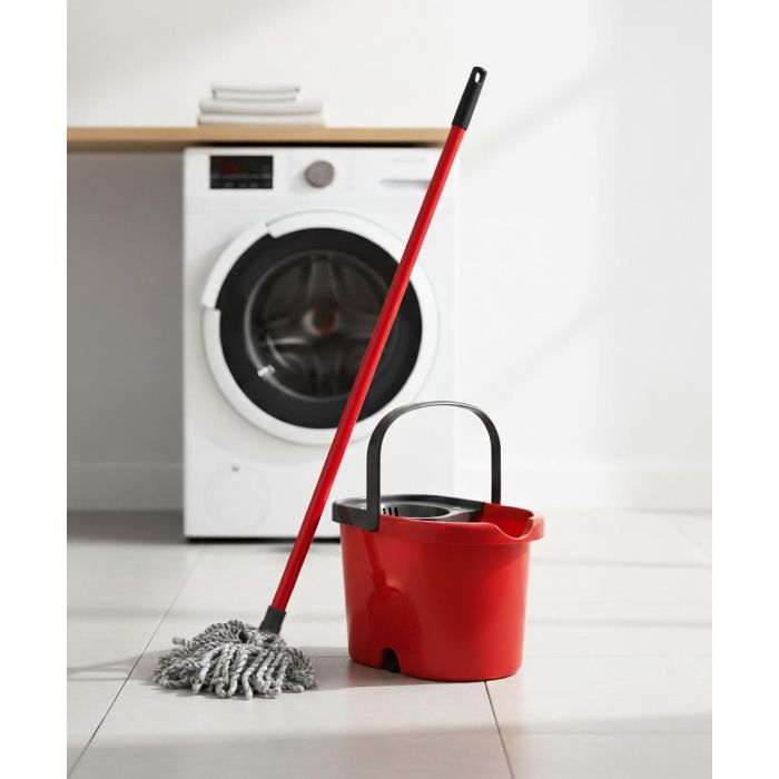 Inde Cubo Escurridor Rojo con Ruedas 29 cm (Ancho) x 29 cm (Alto) x 39 cm (Largo) 3