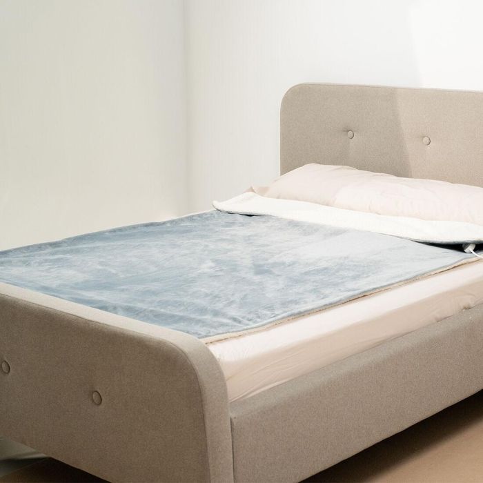 Manta Eléctrica Heklet InnovaGoods Blanco Gris 130 x 180 cm 160 W 4 Manta Eléctrica Heklet InnovaGoods Blanco Gris 130 x 180 cm 160 W 4