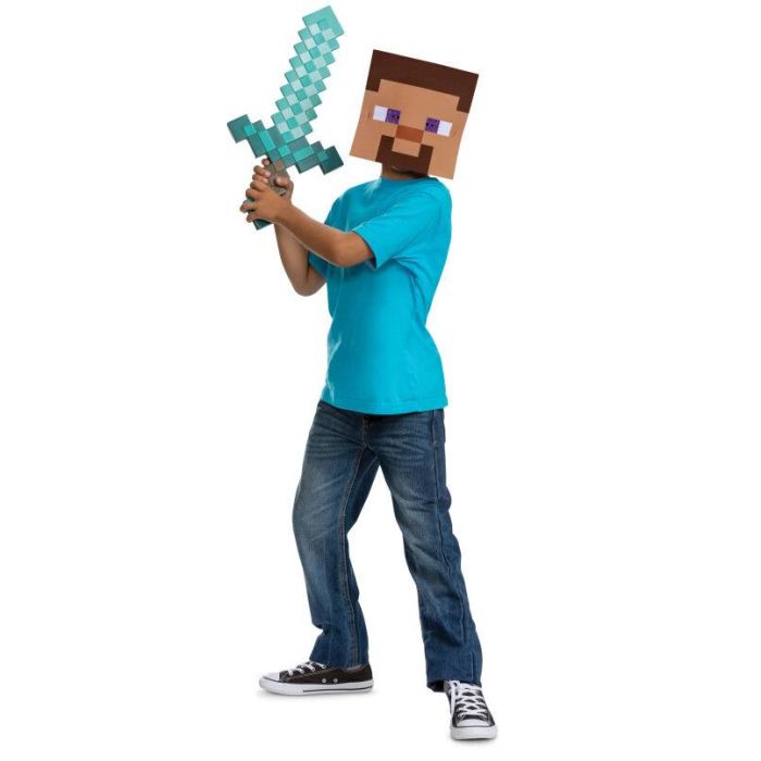 DISGUISE Máscara y Espada de Minecraft para Niños, Accesorio de Disfraz 1