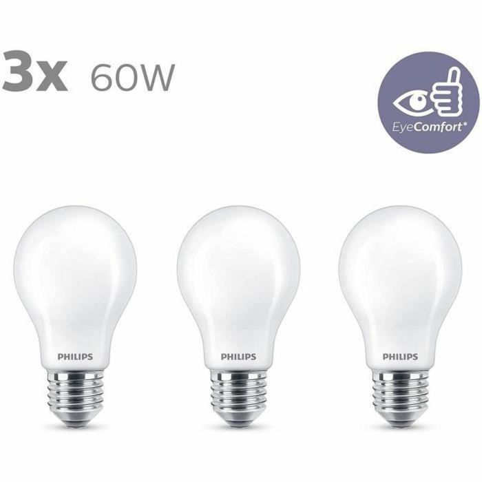 Philips, paquete de 3 E27 LED Bulbos de 60 W, blanco cálido 2