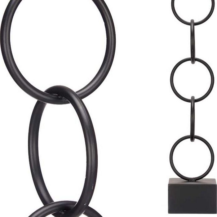 Figura Decorativa Gift Decor Negro Aros 12,5 x 60,5 x 12,5 cm 1