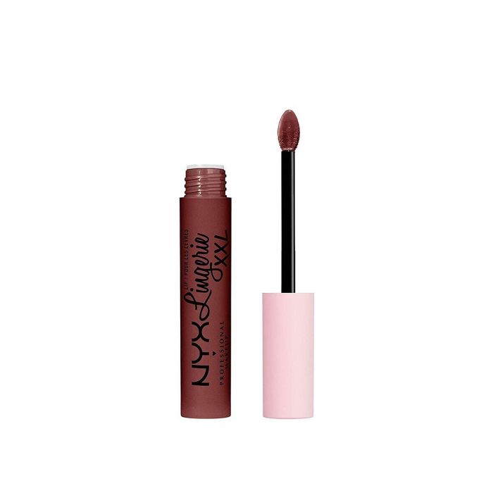 NYX PROFESSIONAL MAKE UP LINGERIE XXL Pintalabios Líquido Mate Larga Duración 16H No Transfiere #deep mesh Marrón NYX PROFESSIONAL MAKE UP LINGERIE XXL Pintalabios Líquido Mate Larga Duración 16H No Transfiere #deep mesh Marrón