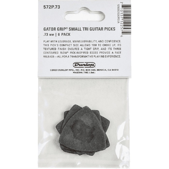 Dunlop Púas Gator Grip Triángulo 0,73 Mm (Pack De 6) 3