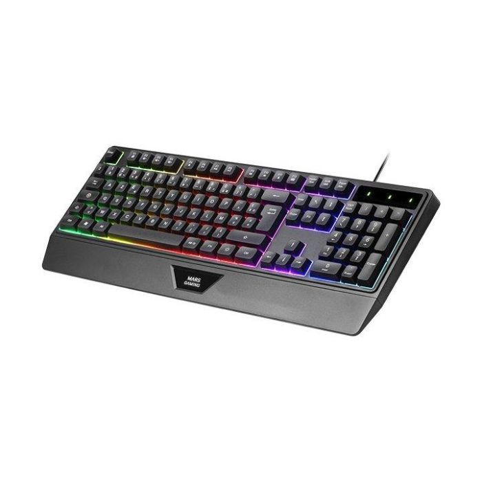 Mars Gaming MCP124PRO - Combo Gaming 4 en 1 Incluye Teclado H-Mech RGB Portugués, Ratón 3200 DPI, Auriculares FRGB y Alfombrilla Nanotextil - Negro