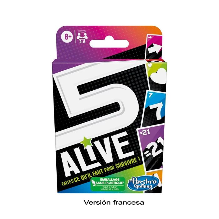 Hasbro Gaming F4205 Five Alive Juego de Cartas en Francés para Familia y Amigos +8 Años 0 Hasbro Gaming F4205 Five Alive Juego de Cartas en Francés para Familia y Amigos +8 Años 0