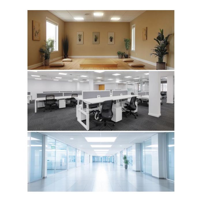 Panel led, 40 W, 3cct (3000-4000-6500 k), 4800 lm, 595 x 595 x 28 mm 2 Panel led, 40 W, 3cct (3000-4000-6500 k), 4800 lm, 595 x 595 x 28 mm 2