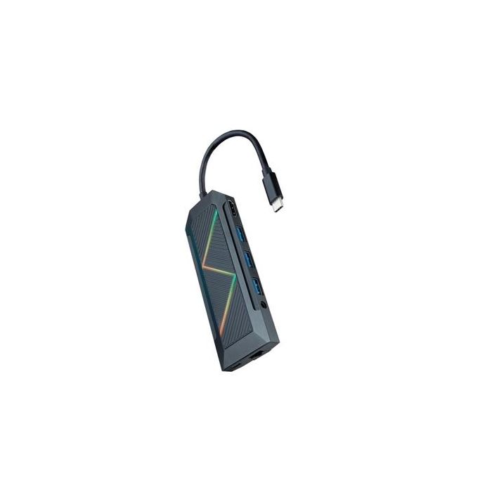 Nanocable 10.16.0901 Hub USB-C 9 en 1 HDMI 4K, RJ45 Gigabit, Lector SD/TF, 3xUSB-A 3.1, USB-C PD 100W, Audio Jack 3.5mm para Portátil Nanocable 10.16.0901 Hub USB-C 9 en 1 HDMI 4K, RJ45 Gigabit, Lector SD/TF, 3xUSB-A 3.1, USB-C PD 100W, Audio Jack 3.5mm para Portátil