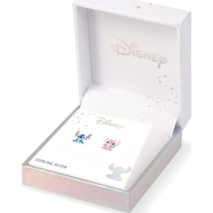 Disney Pendientes Angel & Stitch Plata 925 1