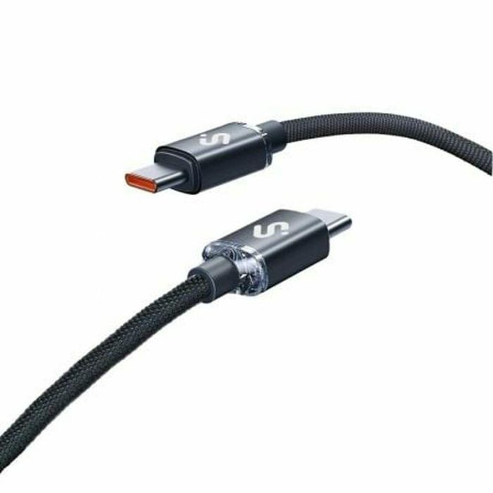 Cable USB-C a USB-C Subblim OPTIMUS Negro 1 m 2 Cable USB-C a USB-C Subblim OPTIMUS Negro 1 m 2