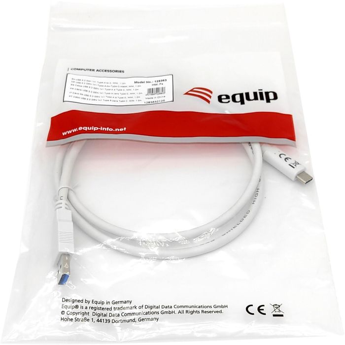 Equip Kabel USB-A 3.2 -> C St/St 2.00m 3A/20V ws 2 Equip Kabel USB-A 3.2 -> C St/St 2.00m 3A/20V ws 2
