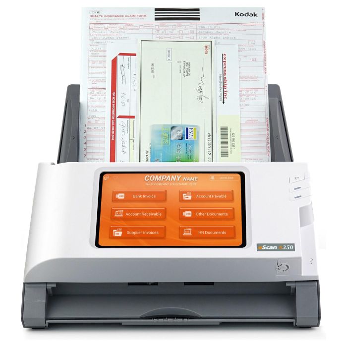 Plustek A350 Enterprise Scanner Documentos A3, 600x600 DPI, Escaneo Dúplex, Pantalla Táctil 7" 5