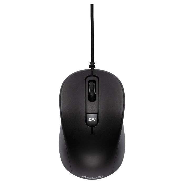 Asus MU101C Ratón Silencioso con Cable USB Óptico Negro 3200 DPI 3 Botones