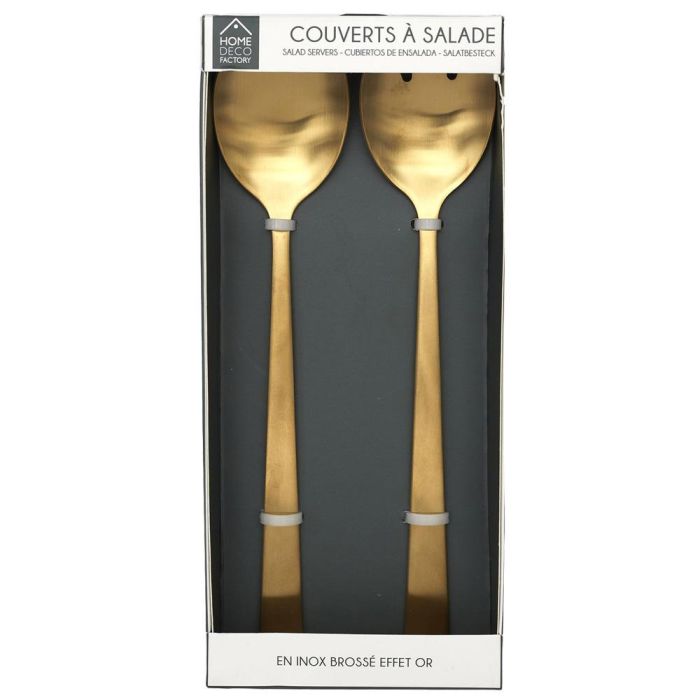 Home Deco Factory Juego De 2 Cubiertos Servir Dorado Mirage 1
