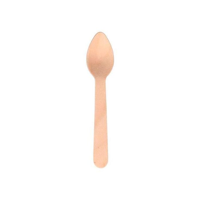 Cuchara Madera 11 cm Marrón -100U- Cuchara Madera 11 cm Marrón -100U-