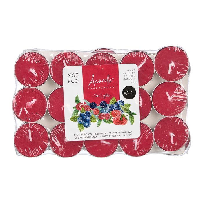 Set 30 Tea Light Frutos Rojos 3H Acorde 19x2x11cm (24 Unidades) 1 Set 30 Tea Light Frutos Rojos 3H Acorde 19x2x11cm (24 Unidades) 1