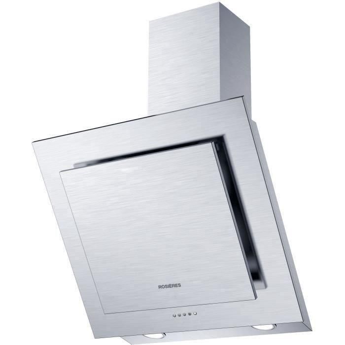 Campana decorativa ROSIeRES RDX6MX - L 60 cm - Acero inoxidable - 66 dB - 4 velocidades - Clase A - Iluminación LED Campana decorativa ROSIeRES RDX6MX - L 60 cm - Acero inoxidable - 66 dB - 4 velocidades - Clase A - Iluminación LED
