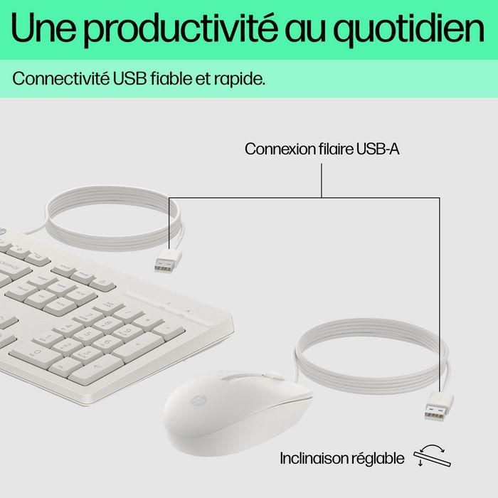 HP 225 Conjunto de Teclado y Ratón con Cable, Periféricos de Escritorio con Distribución UK, Comodidad y Productividad 2 HP 225 Conjunto de Teclado y Ratón con Cable, Periféricos de Escritorio con Distribución UK, Comodidad y Productividad 2
