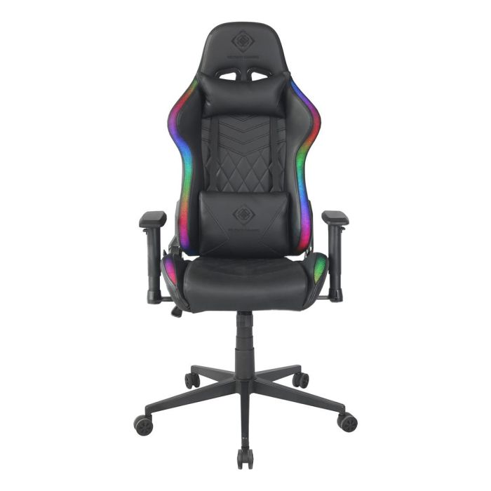 Deltaco Gaming DC410 Silla Gaming Ergonómica, Negro, Respaldo Ajustable 90-180°, Asiento y Respaldo Acolchados, Peso Máx. 120 kg, Altura Máx. 185 cm, Reposabrazos 2D
