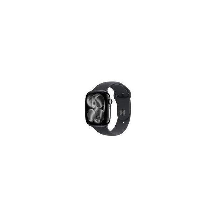 Apple Watch Series 11 GPS 46mm Jet Black Aluminium Case with Black Sport Band S/M MEUW4WF/A