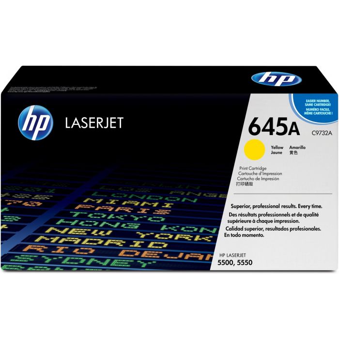 HP C9732A Tóner Original LaserJet 645A Amarillo Estándar Capacidad 12.000 Páginas