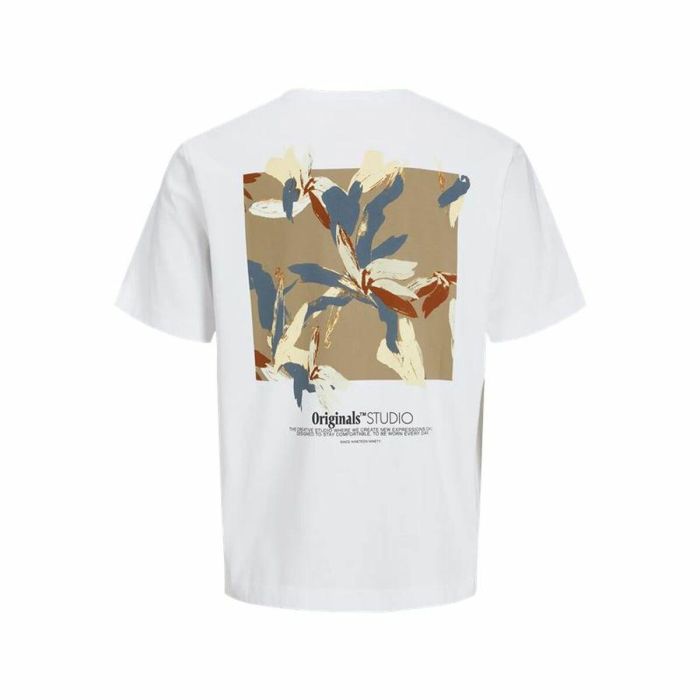 Camiseta de Manga Corta Hombre Jack & Jones Jorvarenna Painted Blanco
