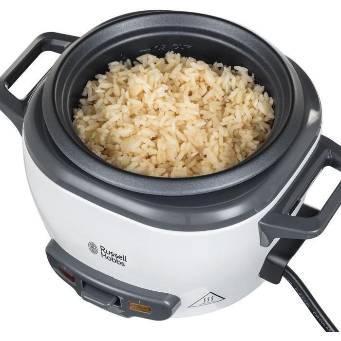 Russell Hobbs 27020-56 - Olla arrocera - 600g - 200W - Cesta de vapor - Mantener caliente - Cuenco antiadherente extraíble - Blanco y negro 3