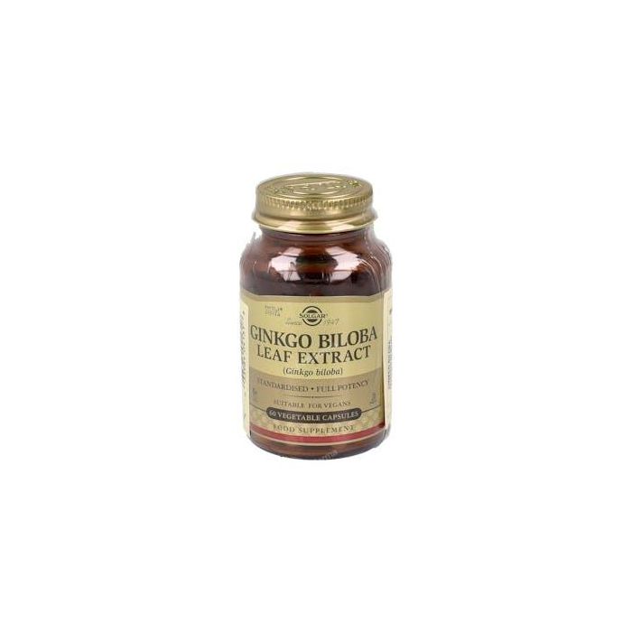 Solgar SPF Ginkgo Biloba Extracto de Hoja 60 Cápsulas Vegetales. Mejora la Concentración, Circulación y Reduce el Cansancio. Sin Gluten.