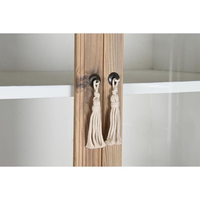 DKD Home Decor Armario Boho Abeto y Cristal, 4 Puertas, 2 Cajones, 2 Estanterías, Natural Blanco, 180x80x42 cm 7 DKD Home Decor Armario Boho Abeto y Cristal, 4 Puertas, 2 Cajones, 2 Estanterías, Natural Blanco, 180x80x42 cm 7