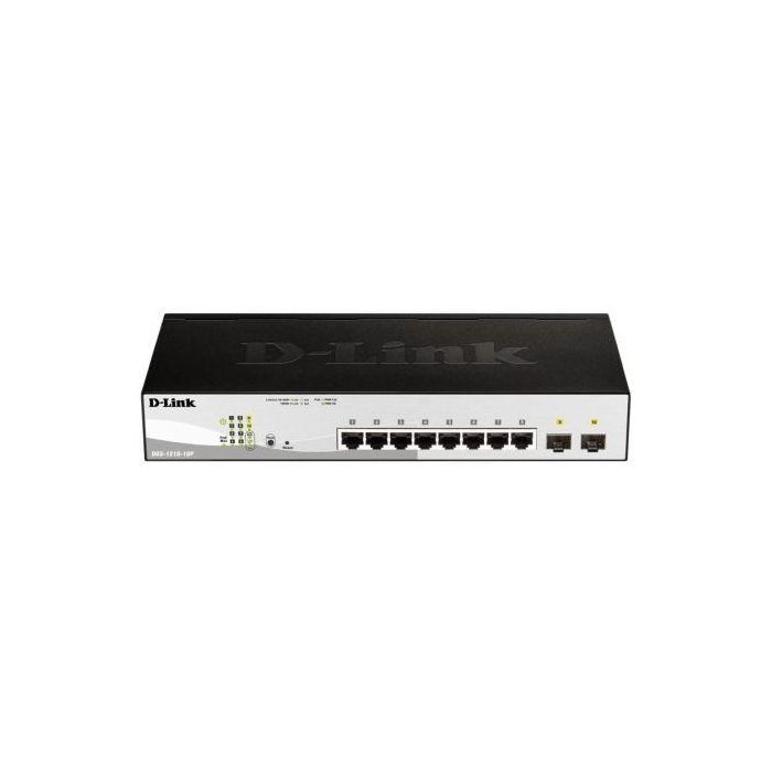 D-Link DGS-1210-10P/E Switch Gestionable Gigabit PoE+ 10 Puertos (8x PoE, 2x SFP) Layer 2/3, Videovigilancia, Ahorro Energético 0 D-Link DGS-1210-10P/E Switch Gestionable Gigabit PoE+ 10 Puertos (8x PoE, 2x SFP) Layer 2/3, Videovigilancia, Ahorro Energético 0