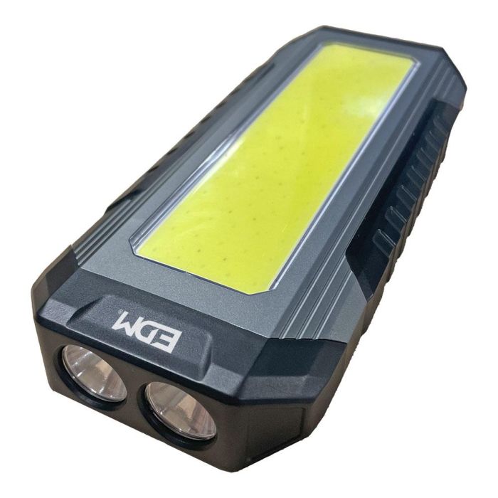 Edm Linterna led recargable 10W aluminio, 5W frontal, 1000lm, power bank, 9h autonomía, IP44, imán y gancho 9 Edm Linterna led recargable 10W aluminio, 5W frontal, 1000lm, power bank, 9h autonomía, IP44, imán y gancho 9