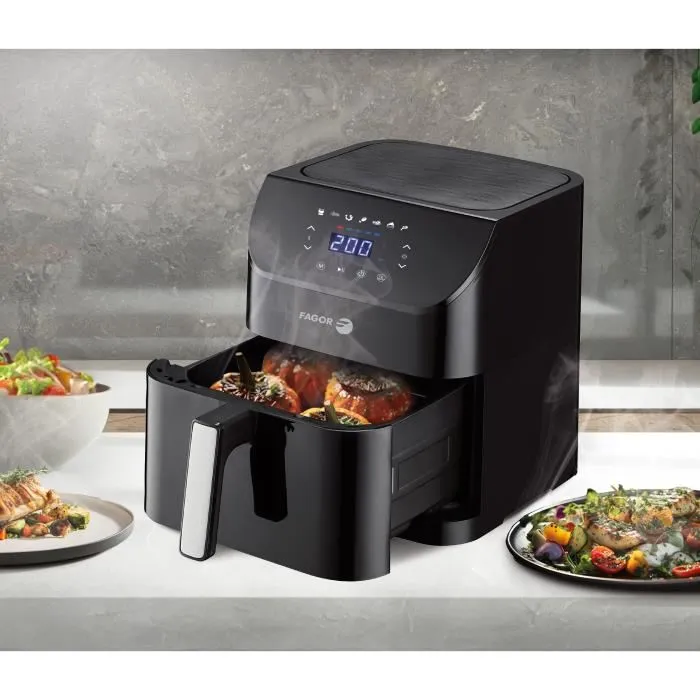 Fagor Freidora sin Aceite Airfryer XL FAG3508510692038 8L 1800W Pantalla Táctil 7 Programaciones Negra 3