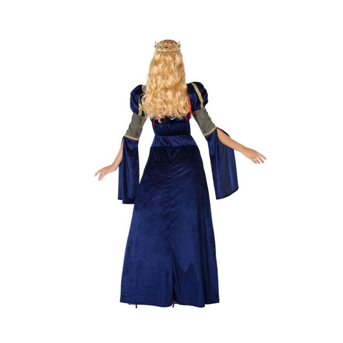 Disfraz Dama Medieval Mujer Adulto Azul Real M-L 2