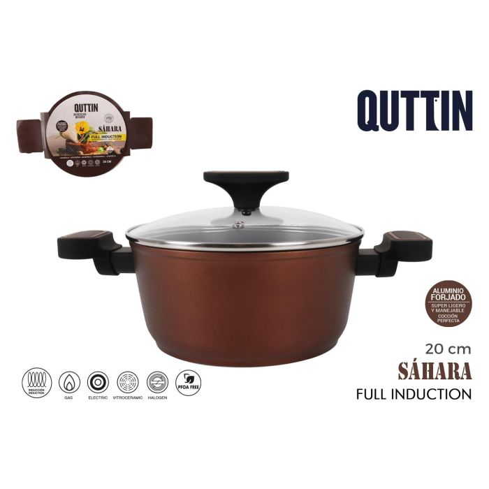 Cacerola 20 cm Full Ind. con Tapa Sahara Quttin (4 Unidades) Cacerola 20 cm Full Ind. con Tapa Sahara Quttin (4 Unidades)