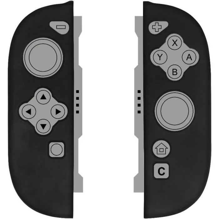Konix Funda Protectora para Mandos Joy-Con Nintendo Switch 2 Silicona Antigolpes Antiarañazos Antipolvo Negra 1
